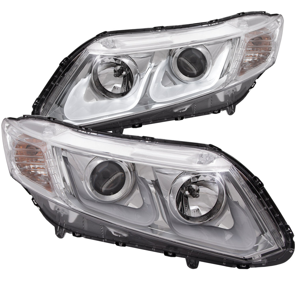 2012-2015 HONDA CIVIC 2/4DR; HEADLIGHTS; PROJECTOR W/ U-BAR CHROME CLEAR