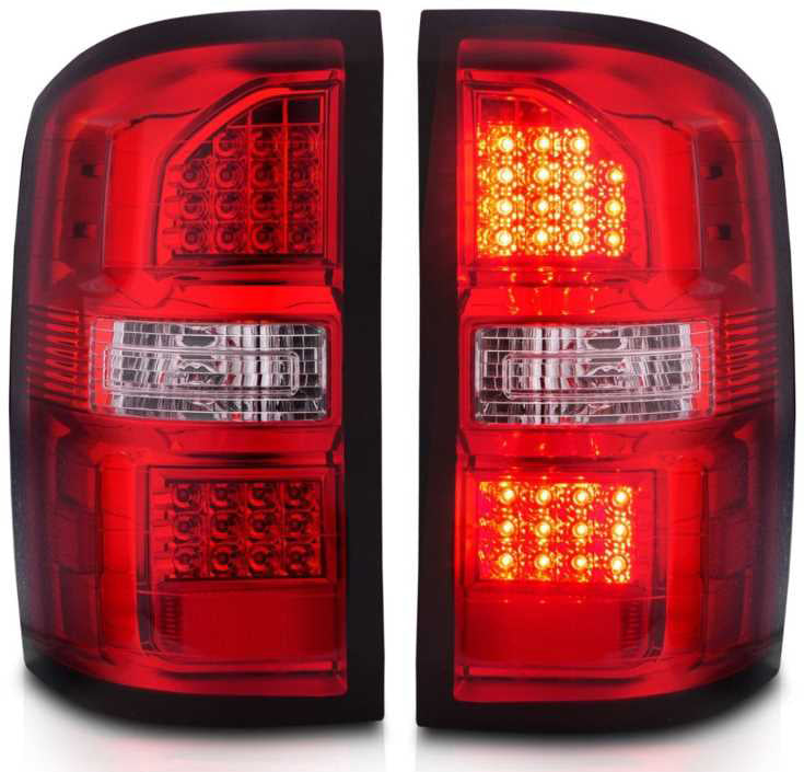 LED TAIL LIGHTS BLACK HOUSING RED/CLEAR LENS