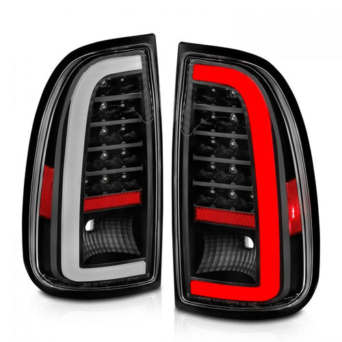 2000 2006 TOYOTA TUNDRA LED TAIL LIGHTS W/ LIGHT BAR BLACK HOUSING CLEAR LENS