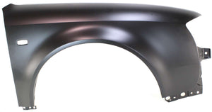 A6 02-04 FRONT FENDER RH, 2.7L/3.0L Eng, Primed, w/ Square S.L. Hole