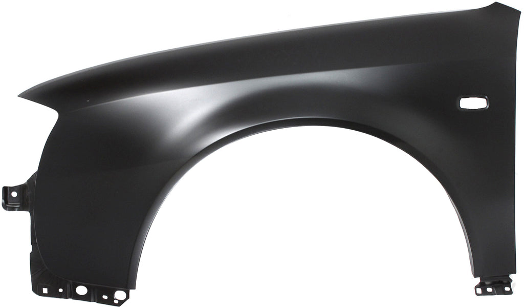 A6 02-04 FRONT FENDER LH, Primed, 2.7L/3.0L Eng, w/ Square S.L. Hole