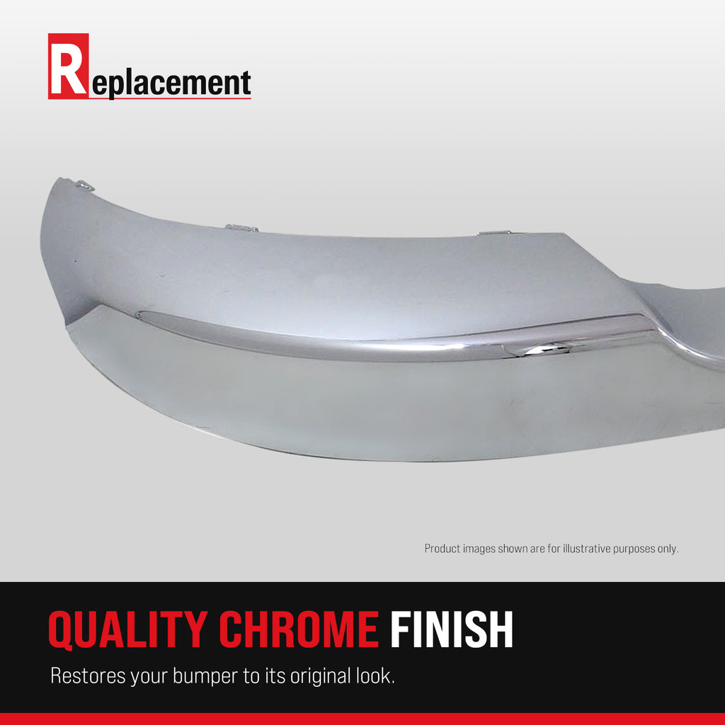 745LI 02-05 FRONT BUMPER MOLDING RH, Outer Cover, Plastic, Chrome