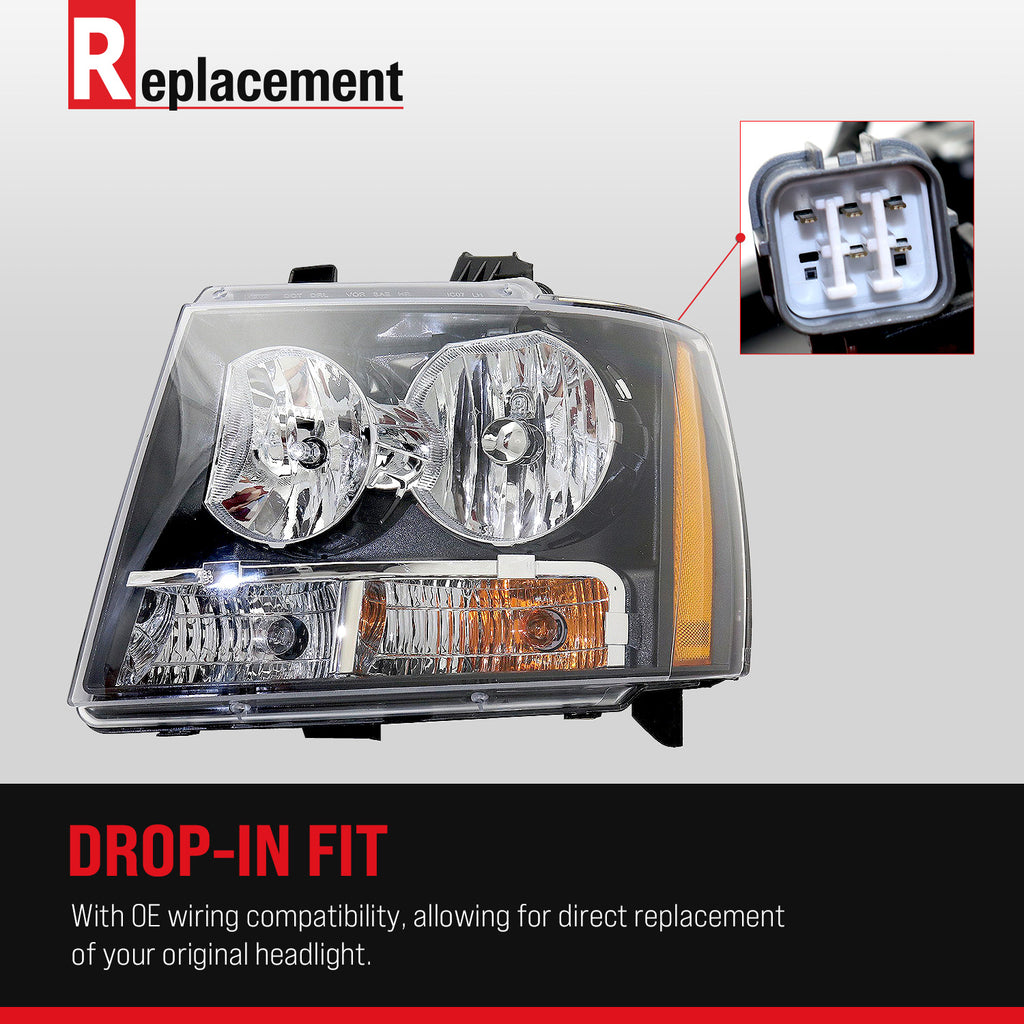 LUCERNE 06-11 HEAD LAMP LH, Assembly, Halogen - CAPA