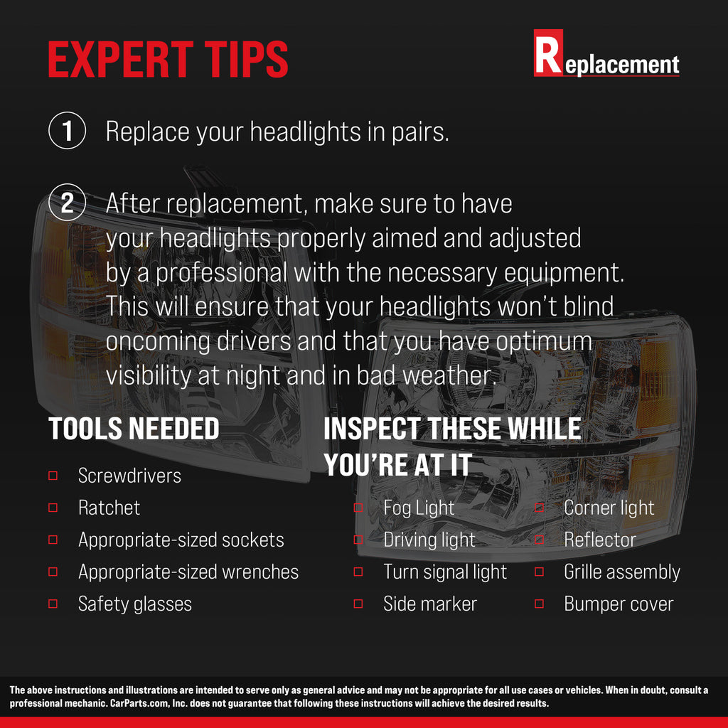 LUCERNE 06-11 HEAD LAMP LH, Assembly, Halogen - CAPA