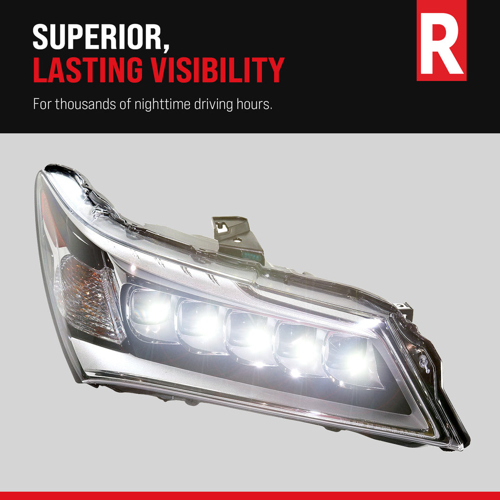 GRAND CARAVAN 11-20/TOWN AND COUNTRY 08-16 HEAD LAMP LH, Assembly, Halogen, Chrome Interior - CAPA