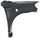AVEO 09-11 FRONT FENDER LH, Primed, Sedan, w/o Signal Light Hole