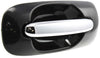 TOWN AND COUNTRY 01-07 REAR EXTERIOR DOOR HANDLE RH, Sliding Door, Chr Lvr+Smth Blk Hsg, w/o Hole