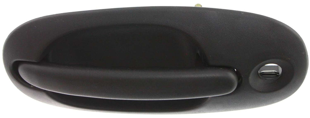 TOWN AND COUNTRY 96-00 REAR EXTERIOR DOOR HANDLE RH, Textured Black, w/ Keyhole, Side Sliding, Plas