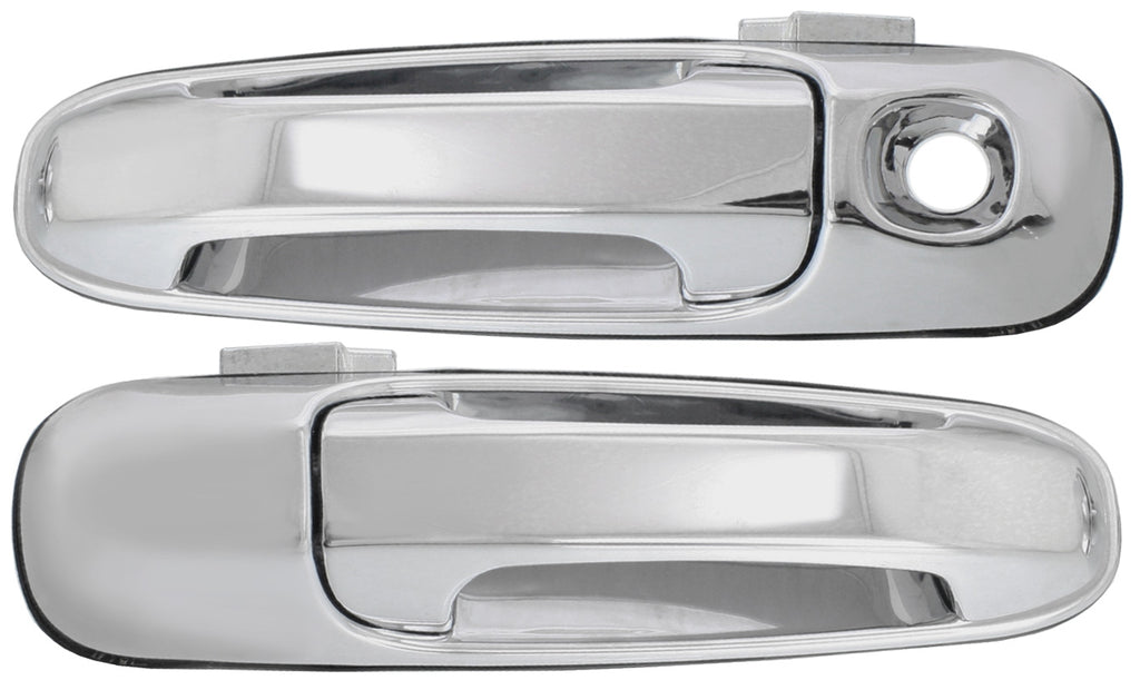 DODGE FULL SIZE P/U 02-09 FRONT EXTERIOR DOOR HANDLE SET, All Chrome, 2-Dr 2-pc/Set(RH-w/o Keyhole)