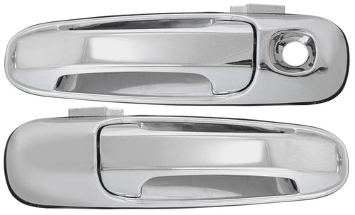 DODGE FULL SIZE P/U 02-09 FRONT EXTERIOR DOOR HANDLE SET, All Chrome, 2-Dr 2-pc/Set(RH-w/o Keyhole)
