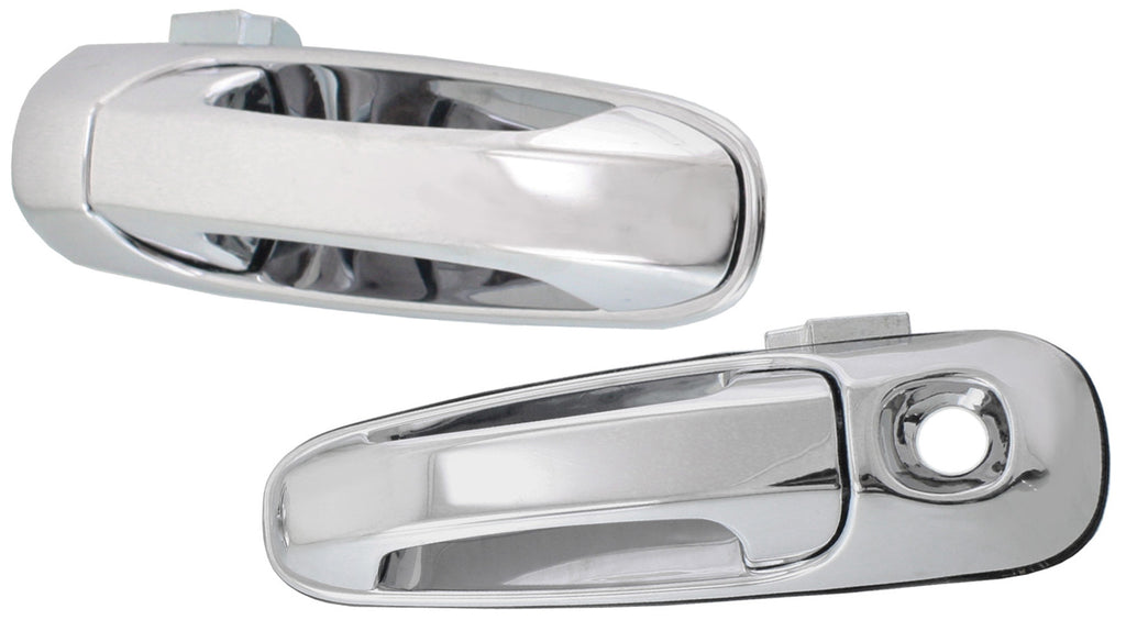 DODGE FULL SIZE P/U 02-09 FRONT EXTERIOR DOOR HANDLE SET, All Chrome, 2-Dr 2-pc/Set(RH-w/o Keyhole)