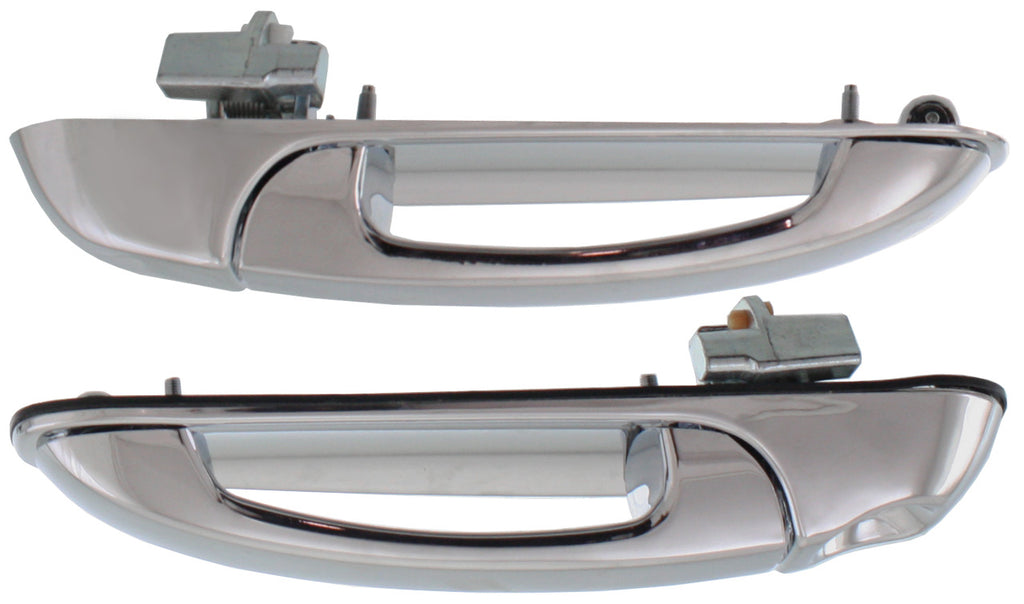 DODGE FULL SIZE P/U 02-09 FRONT EXTERIOR DOOR HANDLE SET, All Chrome, 2-Dr 2-pc/Set(RH-w/o Keyhole)