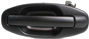 SANTA FE 01-06 REAR EXTERIOR DOOR HANDLE LH, Smooth Black, Plastic