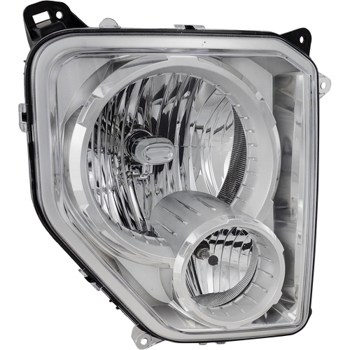 LIBERTY 08-12 HEAD LAMP RH, Assembly, Halogen, Chrome Interior, w/ Fog Light - CAPA