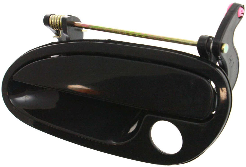 GTO 04-06 FRONT EXTERIOR DOOR HANDLE LH, Smooth Black, w/ Keyhole, Plastic