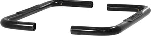 ARIES SIDE BARS, STEEL, POWDERCOATED BLACK, SET OF 2 -- 3 in. diameter; Includes four non-skid mold