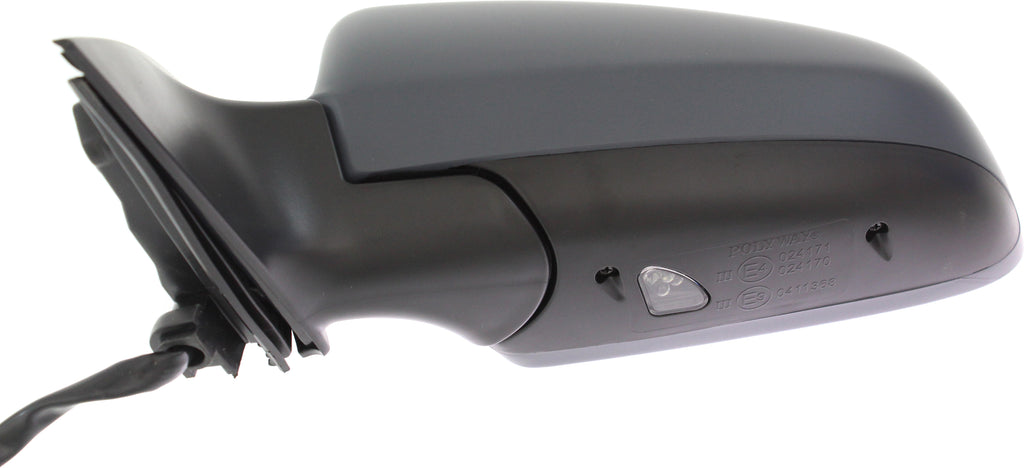 A6 05-08/S6 07-08 MIRROR LH, Power, Manual Folding, Heated, Textured, w/ Puddle Light