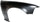 Front Fender Right Passenger Side Primed For 1992-1996 BMW 3-Series Sedan Without Side Repeater Lamps Replacement B161