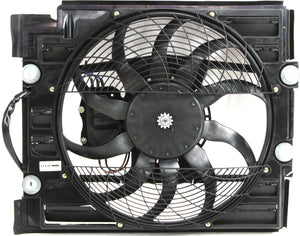 5-SERIES 99-03 A/C FAN SHROUD ASSEMBLY, w/ Control module