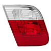 3-SERIES 02-05 TAIL LAMP LH, Inner, Lens and Housing, Clear and Red Lens, Sedan