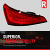 3-SERIES 02-05 TAIL LAMP LH, Inner, Lens and Housing, Clear and Red Lens, Sedan