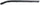 5-SERIES 97-00 REAR BUMPER MOLDING LH, Outer, Textured, Plastic, Sedan