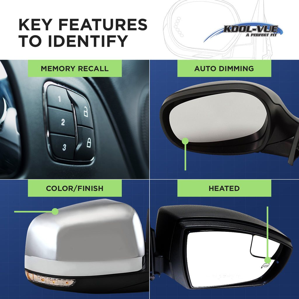 X5 03-06 MIRROR RH, Power, Manual Folding, Heated, Paintable, w/ Memory, w/o Auto Dimming, w/o Sport Package