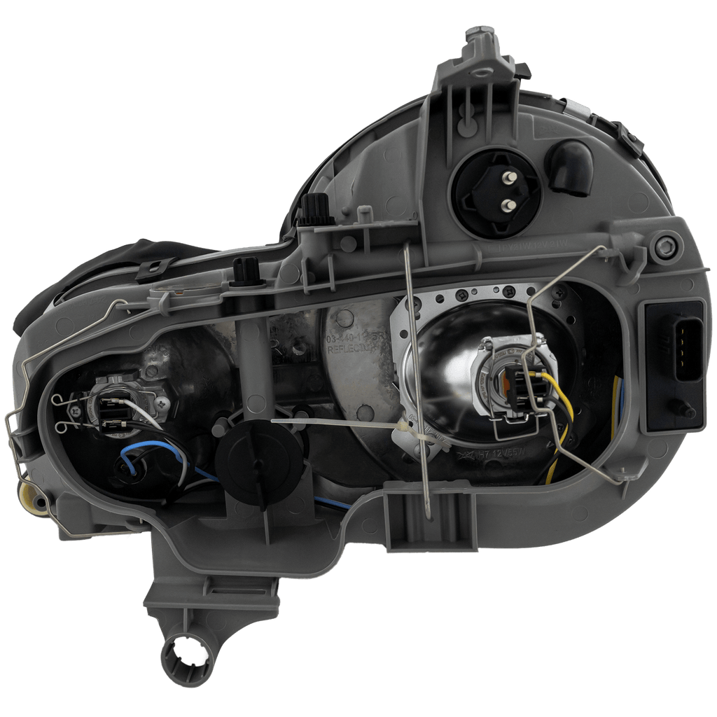 E-CLASS 96-99 PROJECTOR HEAD LAMP RH AND LH, Assembly, Halogen, Chrome Interior