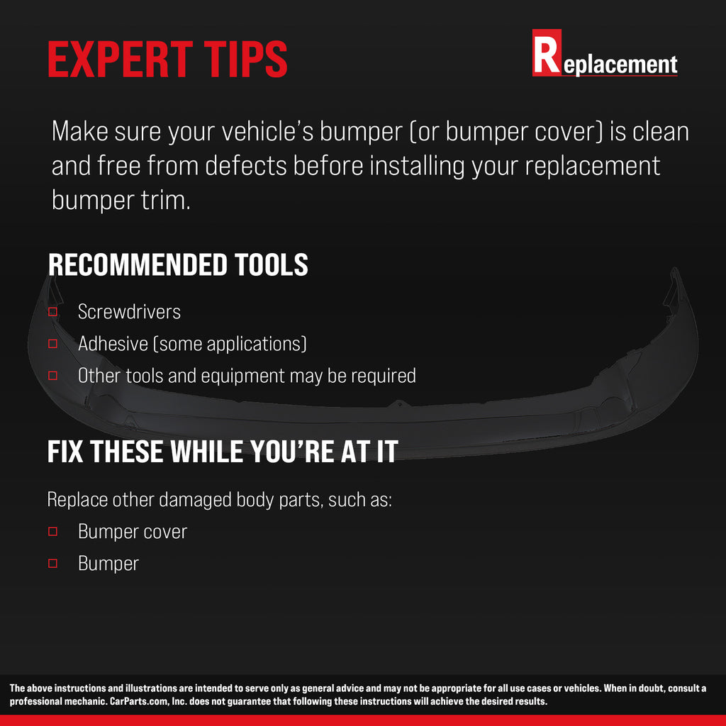 TOWN AND COUNTRY 05-07 FRONT BUMPER MOLDING RH=LH, Plastic, Chrome, 119 WB