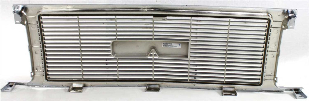 GMC G-SERIES VAN 92-96 GRILLE, Chrome Shell/Painted Gray Insert