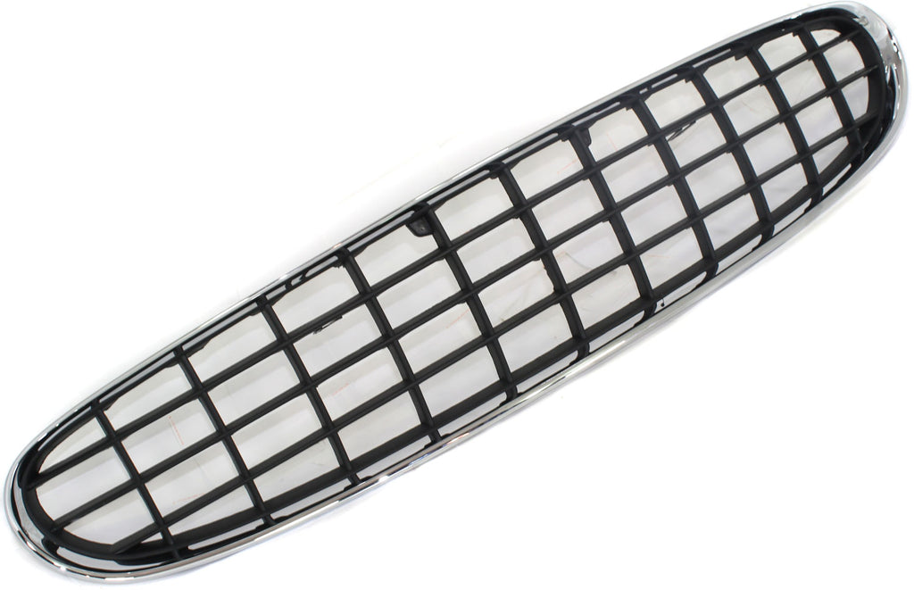 SEBRING 01-03 GRILLE, Plastic, Chrome Shell/Painted Black Insert, Sedan