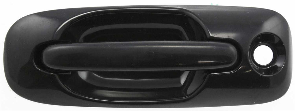 TOWN AND COUNTRY 01-07 FRONT EXTERIOR DOOR HANDLE LH, Smooth Black, w/ Keyhole