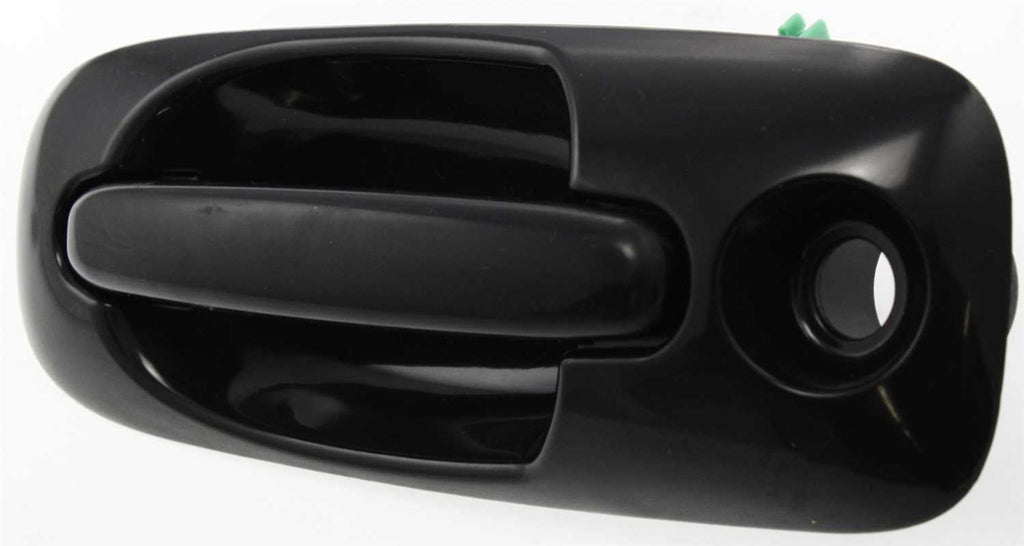 TOWN AND COUNTRY 01-07 FRONT EXTERIOR DOOR HANDLE LH, Smooth Black, w/ Keyhole