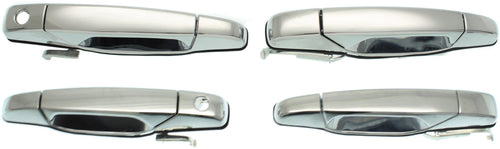 SILVERADO/SIERRA 1500 07-13/2500 HD/3500 HD 07-14 FRONT EXTERIOR DOOR HANDLE SET, All Chrme, 4-Dr Set (2 Keyhole)(andRR), Excludes 2007 Classic