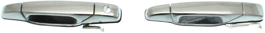 SILVERADO/SIERRA 1500 07-13/2500 HD/3500 HD 07-14 FRONT EXTERIOR DOOR HANDLE SET, All Chrme, 4-Dr Set (2 Keyhole)(andRR), Excludes 2007 Classic