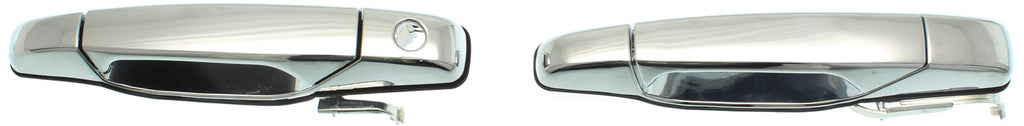 SILVERADO/SIERRA 1500 07-13/2500 HD/3500 HD 07-14 FRONT EXTERIOR DOOR HANDLE SET, All Chrme, 4-Dr Set (2 Keyhole)(andRR), Excludes 2007 Classic