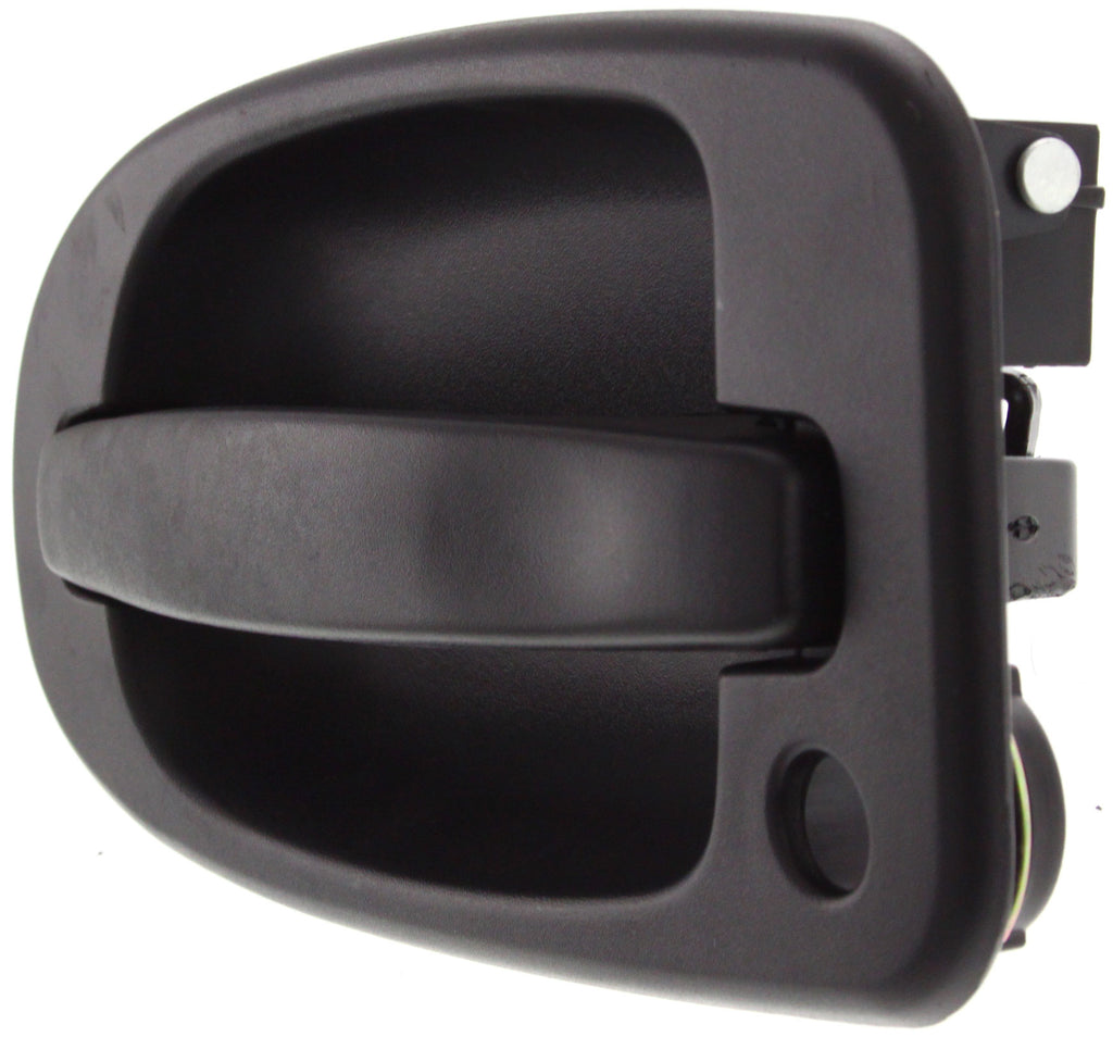 SILHOUETTE/VENTURE 97-04 EXTERIOR REAR DOOR HANDLE LH, Side Sliding Door, Txtrd Black, w/ Keyhole