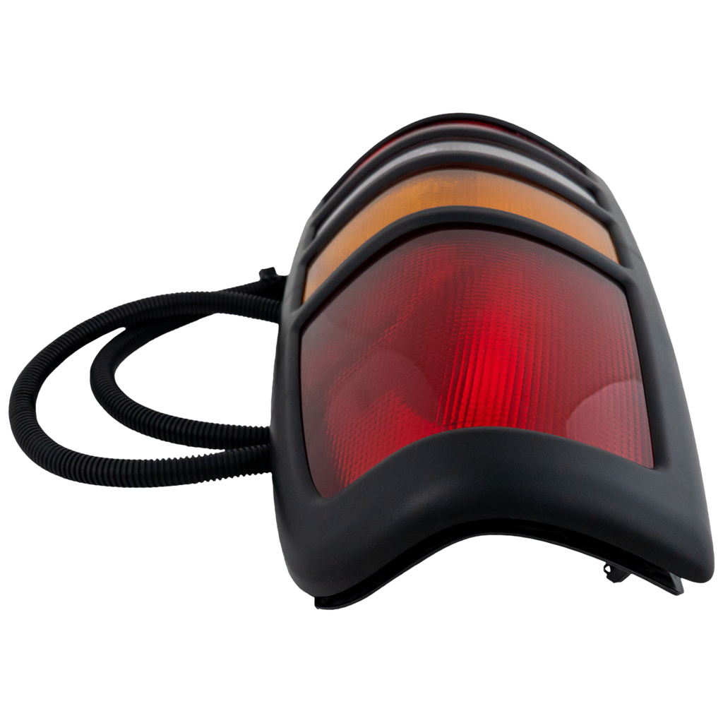 SILVERADO/SIERRA 3500 01-03 TAIL LAMP RH, Assembly, w/ Black Bezel, Fleetside