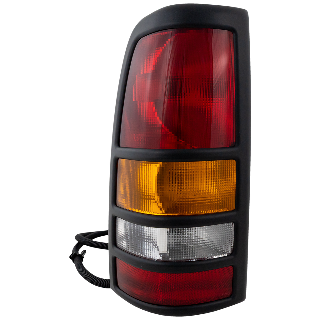 SILVERADO/SIERRA 3500 01-03 TAIL LAMP LH, Assembly, w/ Black Bezel, Fleetside