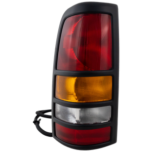 SILVERADO/SIERRA 3500 01-03 TAIL LAMP LH, Assembly, w/ Black Bezel, Fleetside
