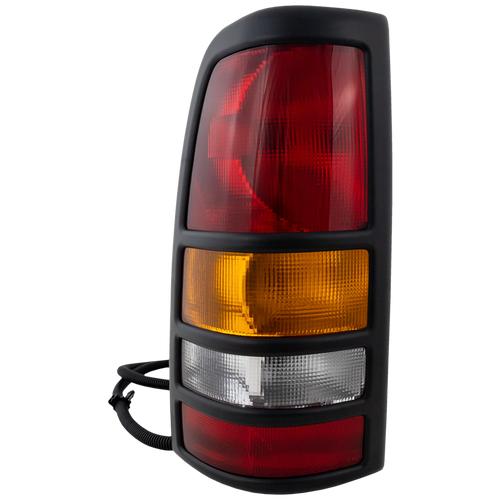 SILVERADO/SIERRA 3500 01-03 TAIL LAMP LH, Assembly, w/ Black Bezel, Fleetside