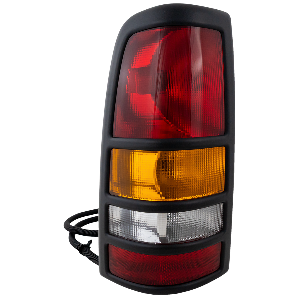 SILVERADO/SIERRA 3500 01-03 TAIL LAMP LH, Assembly, w/ Black Bezel, Fleetside