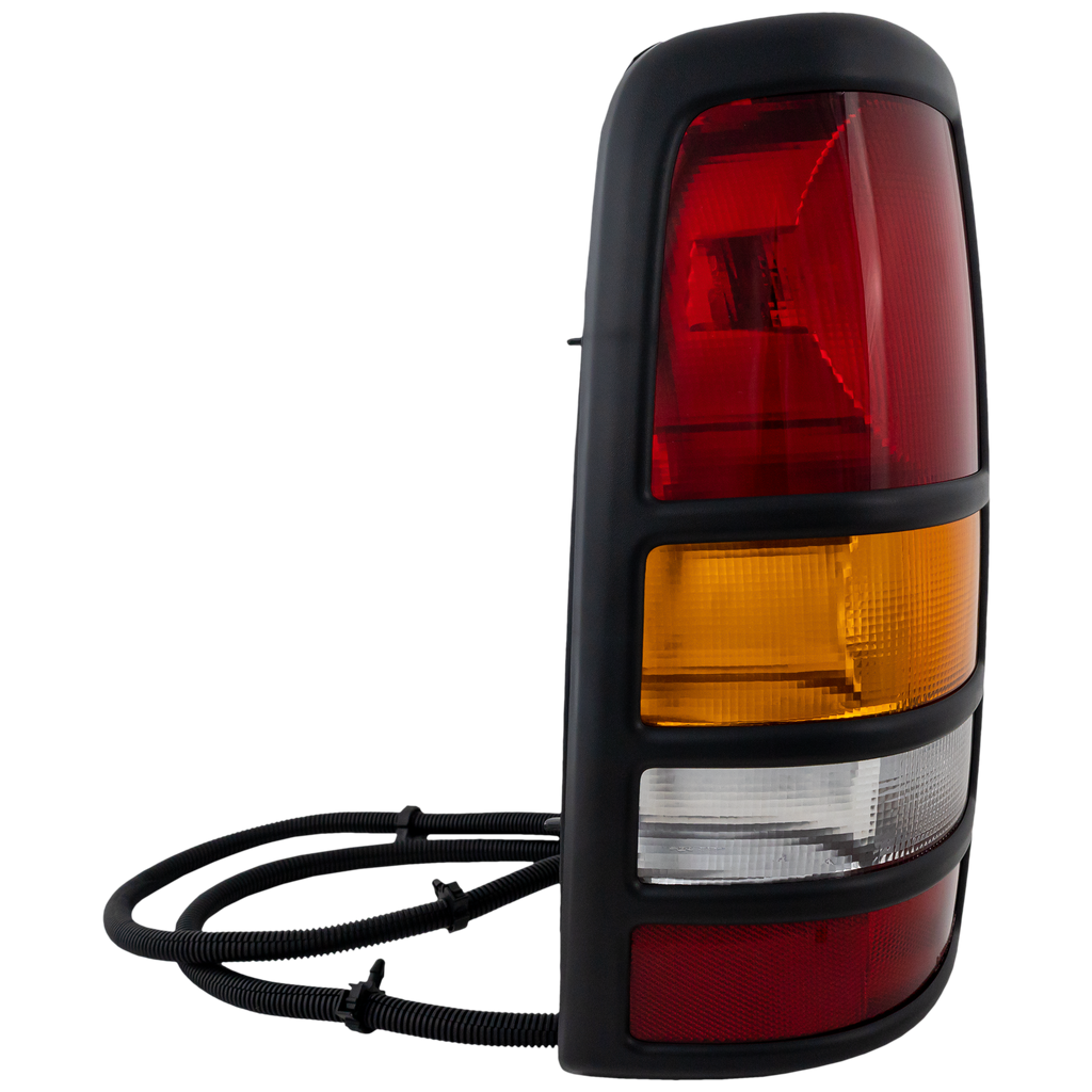 SILVERADO/SIERRA 3500 01-03 TAIL LAMP LH, Assembly, w/ Black Bezel, Fleetside