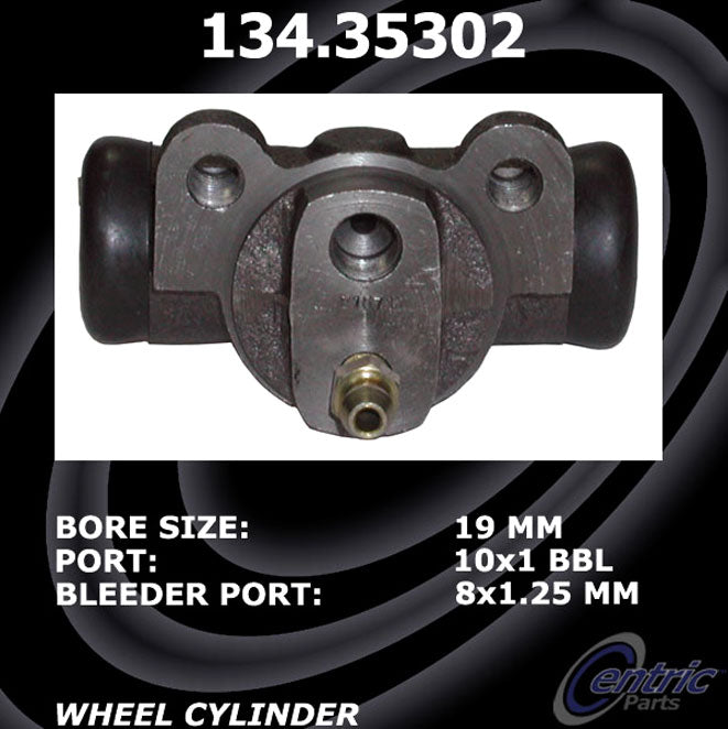 CENTRIC PREMIUM WHEEL CYLINDER, SOLD INDIVIDUALLY -- 19 mm bore diameter; Includes brass inverted fl