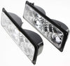 C/K FULL SIZE P/U 94-02 CRYSTAL CLEAR TURN SIGNAL LAMP RH and LH, Lens and Housing, Diamond Design, Black