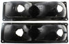 C/K FULL SIZE P/U 94-02 CRYSTAL CLEAR TURN SIGNAL LAMP RH and LH, Lens and Housing, Diamond Design, Black