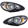 PT CRUISER 06-10 CLEAR HEAD LAMP RH AND LH, Lens and Housing, Black Bezel