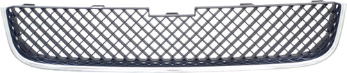 UPLANDER 05-09 FRONT BUMPER GRILLE, Lower, Chrome Shell/Textured Dark Gray Insert