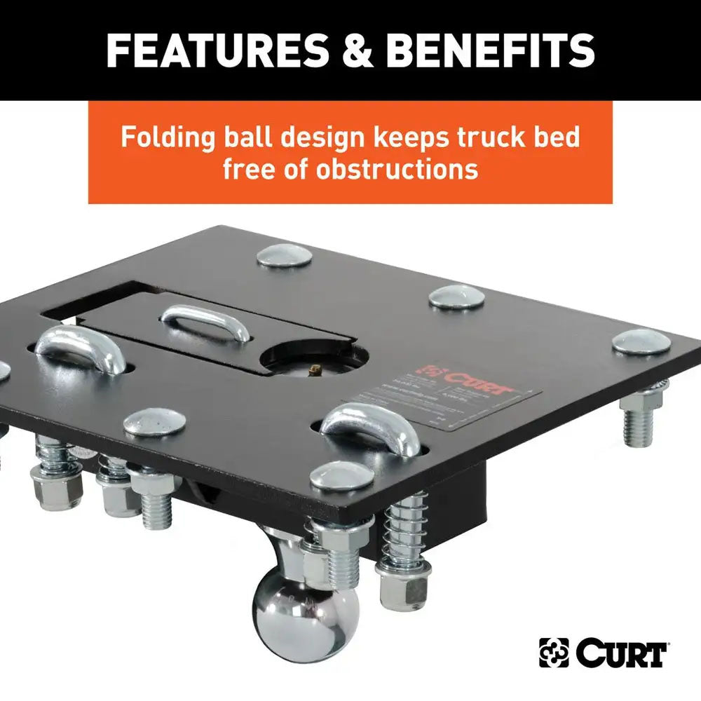 FOLDING BALL GOOSENECK HITCH ASSEMBLY
