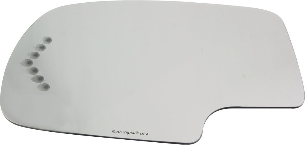 YUKON XL 00-06 MIRROR GLASS LH, Non-Towing, Heated, w/ Turn Signal, w/o BSD and Backing Plate, 2-pin connector